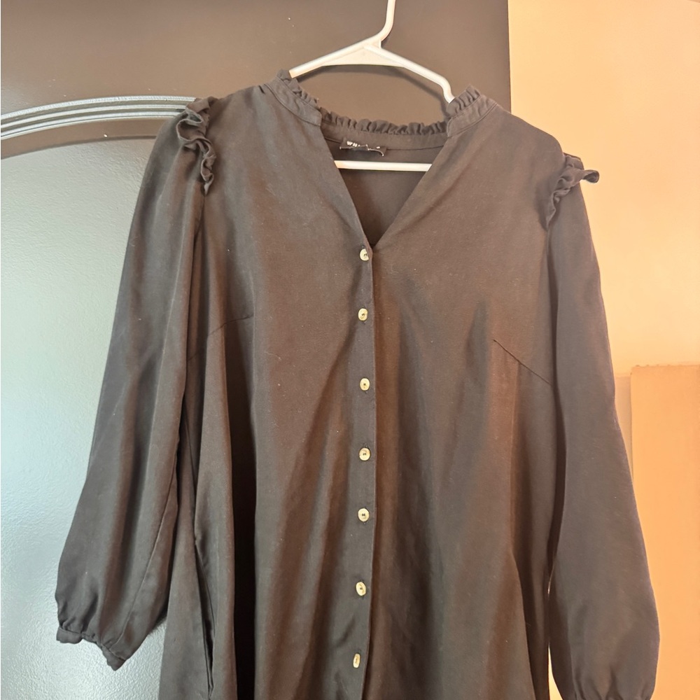 Whistles Black Mini Dress